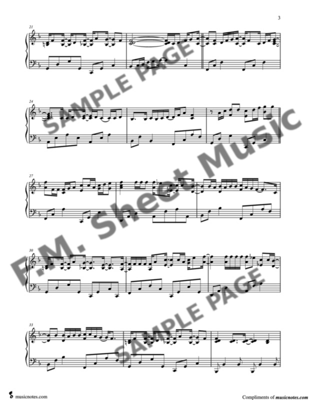 fastball out of my head piano sheet music